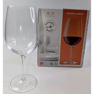 Bormioli Rocco Spazio 17 oz Large Wine Glass Made in Italy Set of 4 Never Used
